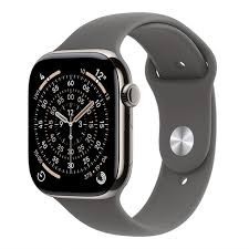 Apple Watch Series 11 GPS + Cellular 46mm Natural Titanium Case with Stone Grey Sport Band - M/L