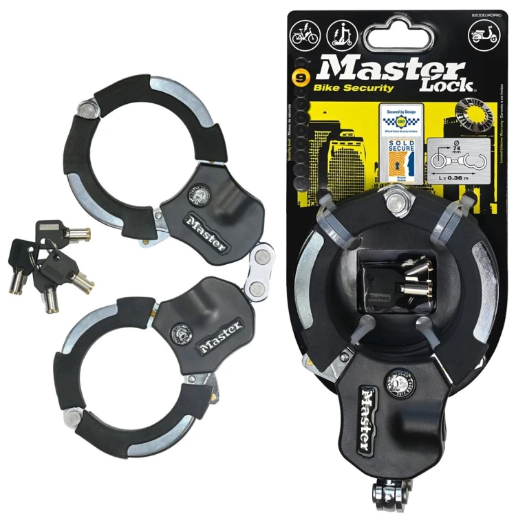 MASTER LOCK Street Cuff Slot Czarny, Srebrny 360 mm Zamek pierścieniowy