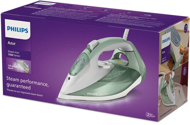 Philips 7000 series DST7012/70 Żelazko parowe HV zielono-szare