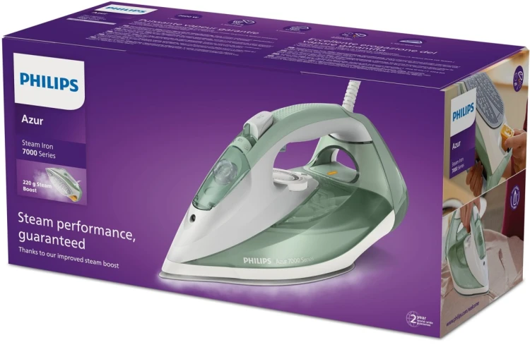 Philips 7000 series DST7012/70 Żelazko parowe HV zielono-szare