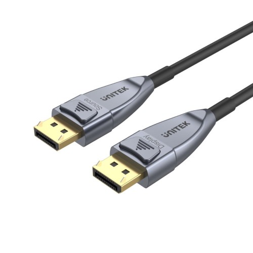 Kabel DisplayPort UNITEK C1617GY 15 m Czarny, Srebrny