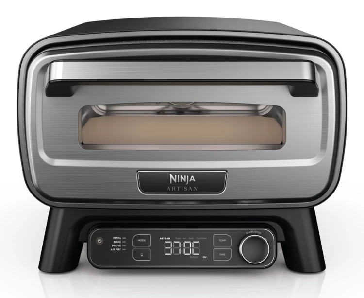 Zewnętrzny elektryczny piec do pizzy i frytkownica powietrzna Ninja Artisan MO201EU szary/stal nierdzewna, 1 760 W, do pizzy o średnicy do ok. 30 cm