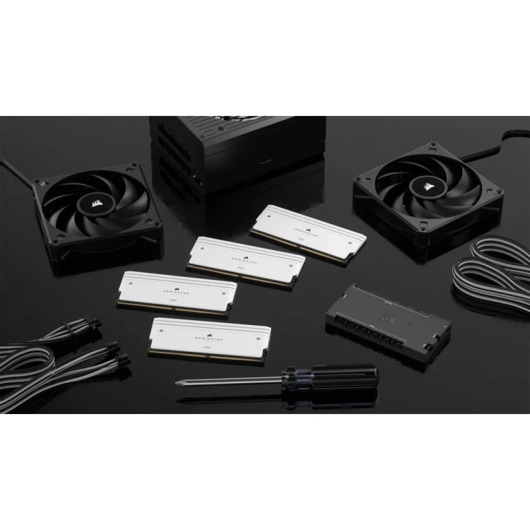 Zestaw pamięci DDR5 32GB PC 7000 CL34 Corsair, 2x16GB, Dominator T RGB White, sprzedaż detaliczna