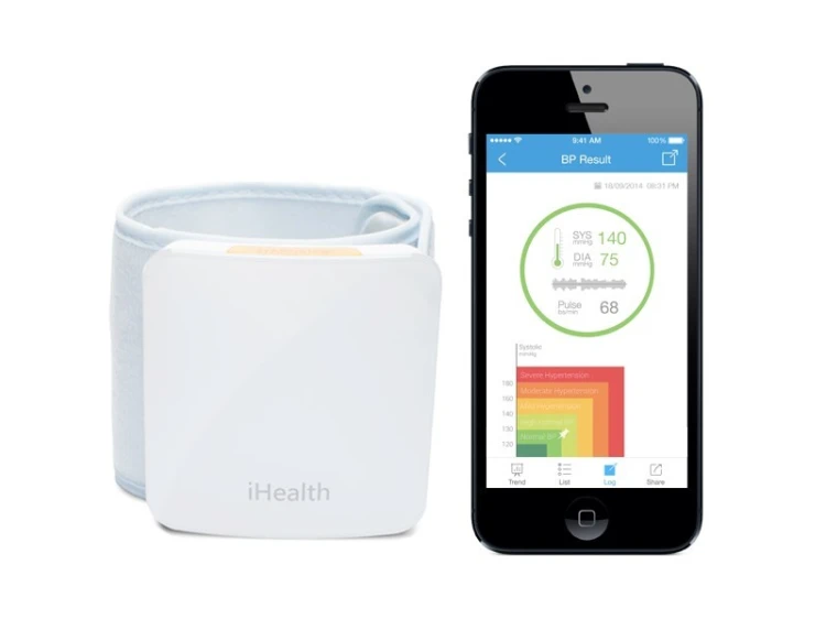 iHealth Wrist Blood Pressure Monitor BP7S Weight 105 g White Wireless Blood pressure readings are stored on the secure, free, HIPAA compliant iHealth