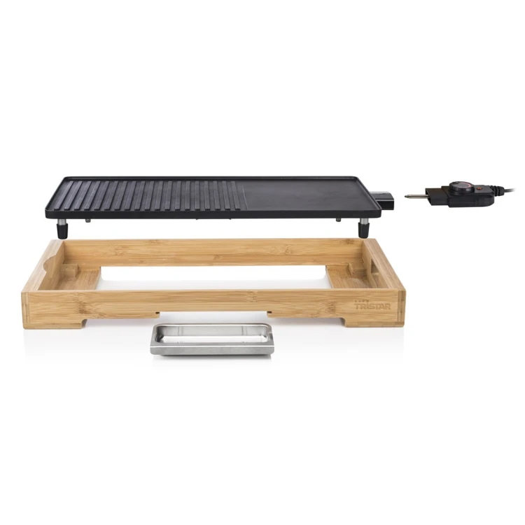 Tristar BP-2641 grill Gril Blad Prąd elektryczny Bambusowy, Czarny 2200 W
