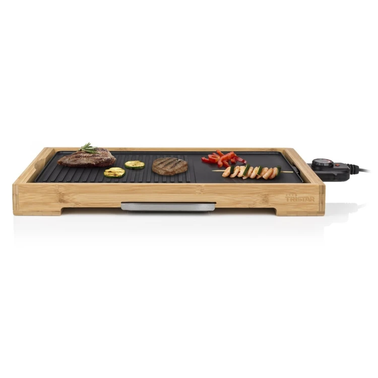 Tristar BP-2641 grill Gril Blad Prąd elektryczny Bambusowy, Czarny 2200 W