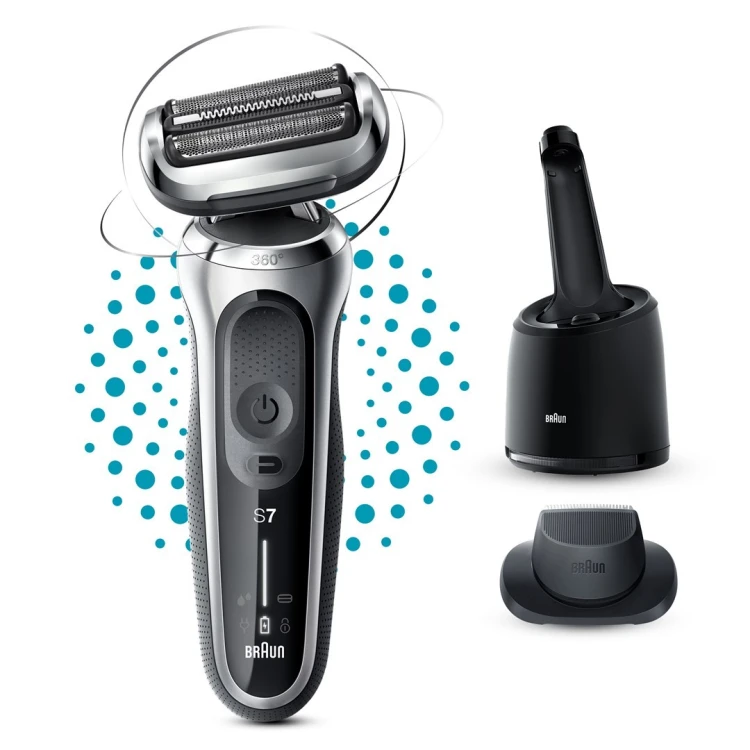 Braun Series 7 71-S7200c Golarka foliowa Przycinarka Czarny, Srebrny