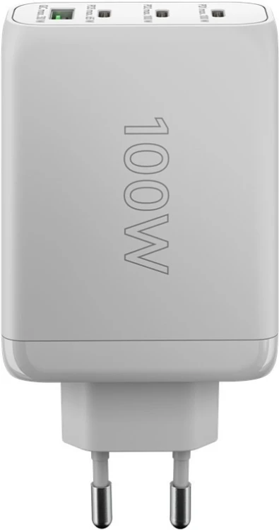 Goobay 65556 ładowarka do urządzeń przenośnych Laptop, Smartfon Biały Prąd przemienny Szybkie ładowanie Wewnętrzna