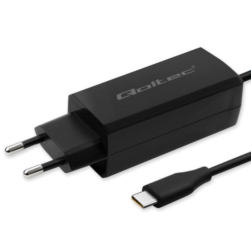 QOLTEC ŁADOWARKA SIECIOWA 90W GAN | 5-20V | 3-4.5A | USB-C 3.1