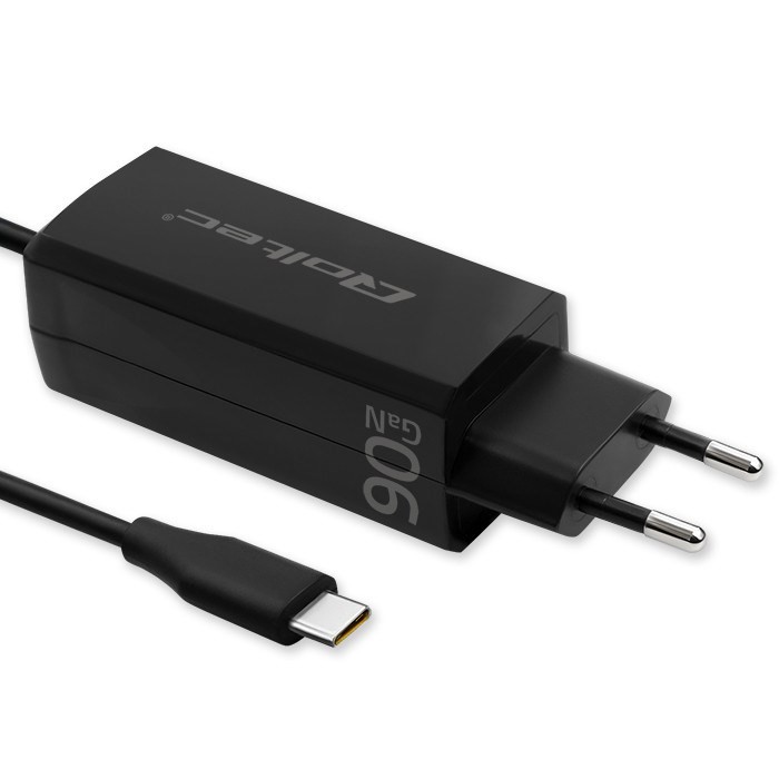 QOLTEC ŁADOWARKA SIECIOWA 90W GAN | 5-20V | 3-4.5A | USB-C 3.1