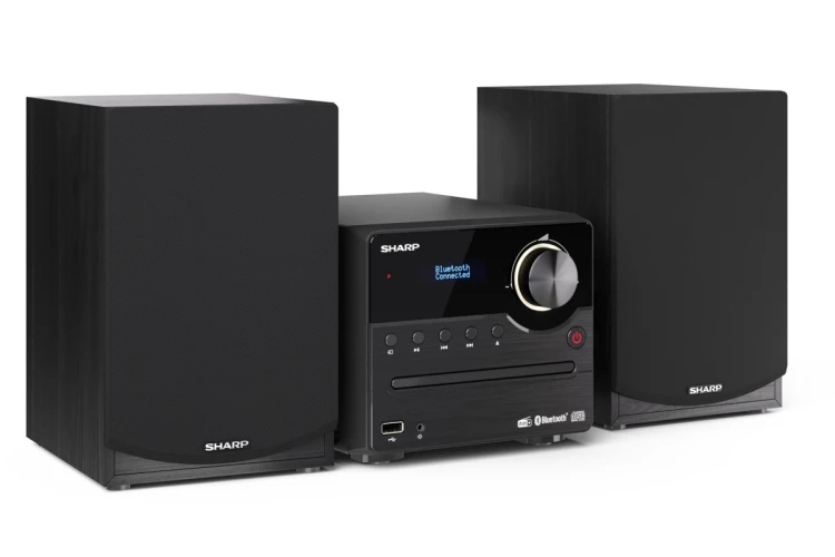 Sharp XL-B517D(BK) Mikrosystem Hi-Fi, CD/FM/USB/Bluetooth v5.0, Wejście Aux, 45W, Czarny Sharp | Mikrosystem Hi-Fi | XL-B517D(BK) | Gniazdo USB | Wejś