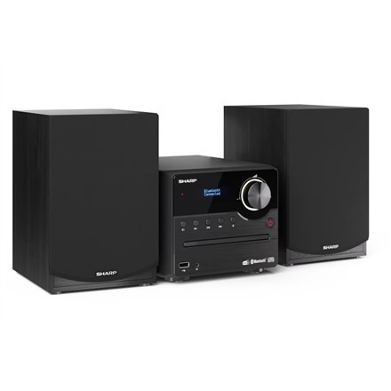 Sharp XL-B517D(BK) Mikrosystem Hi-Fi, CD/FM/USB/Bluetooth v5.0, Wejście Aux, 45W, Czarny Sharp | Mikrosystem Hi-Fi | XL-B517D(BK) | Gniazdo USB | Wejś