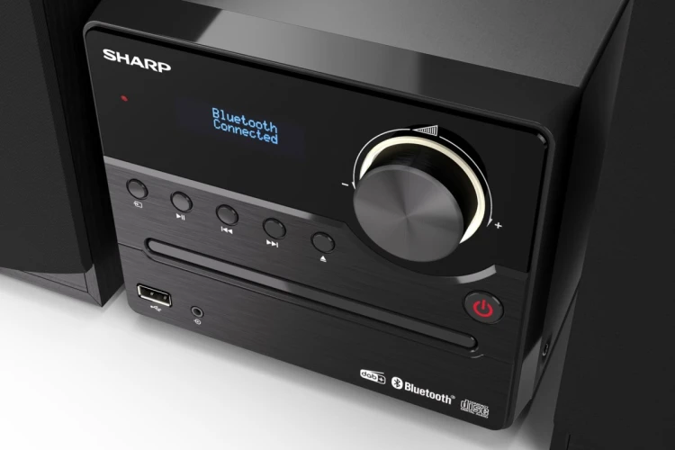 Sharp XL-B517D(BK) Mikrosystem Hi-Fi, CD/FM/USB/Bluetooth v5.0, Wejście Aux, 45W, Czarny Sharp | Mikrosystem Hi-Fi | XL-B517D(BK) | Gniazdo USB | Wejś