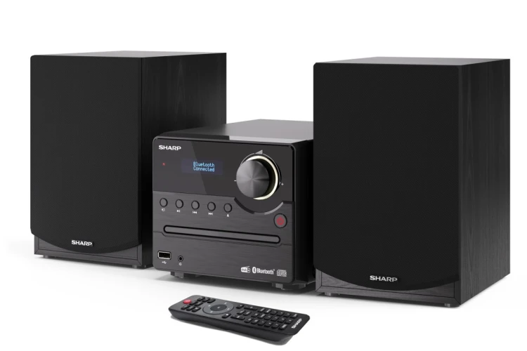 Sharp XL-B517D(BK) Mikrosystem Hi-Fi, CD/FM/USB/Bluetooth v5.0, Wejście Aux, 45W, Czarny Sharp | Mikrosystem Hi-Fi | XL-B517D(BK) | Gniazdo USB | Wejś