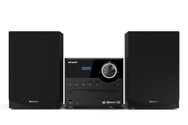 Sharp XL-B517D(BK) Mikrosystem Hi-Fi, CD/FM/USB/Bluetooth v5.0, Wejście Aux, 45W, Czarny Sharp | Mikrosystem Hi-Fi | XL-B517D(BK) | Gniazdo USB | Wejś