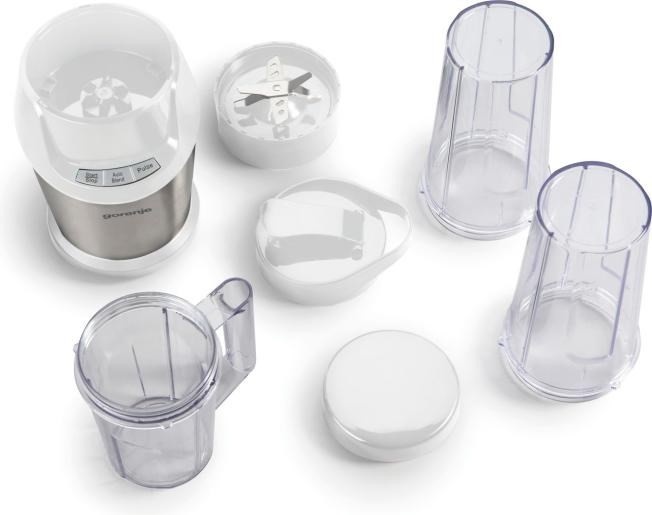 Blender Gorenje BN1000E, blat stołu, moc 1000 W, materiał słoika Tritan, pojemność słoika 0,75 L, kruszenie lodu, biały