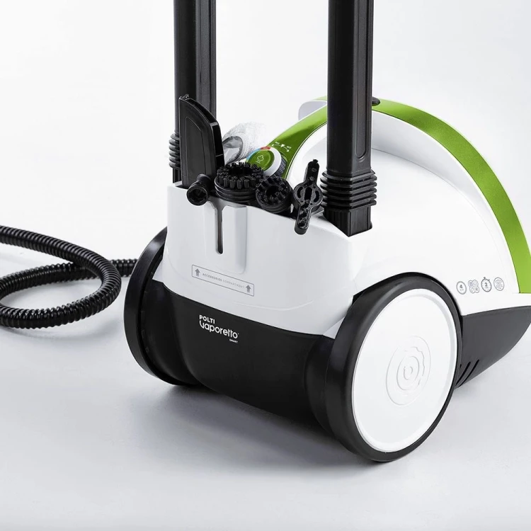 Odkurzacz parowy Polti Vaporetto Smart 110 Eco, Moc 1500 W, Ciśnienie pary 4 bar, Pojemność zbiornika na wodę 2 L, Biały/Zielony
