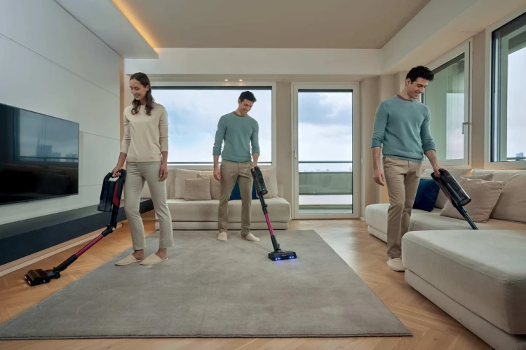 Hoover HF610HX 011 Pionowy odkurzacz Bateria Suchy EPA Bez worka 0,7 l 650 W Purpurowy 4 Ah