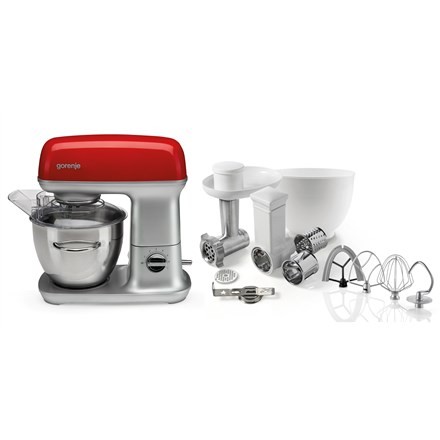 Maszyna kuchenna Gorenje | MMC1000RLR | 1000 W | Liczba prędkości: 7 | Pojemność misy: 4,5 L | Maszynka do mielenia mięsa | Stal nierdzewna/Czerwony