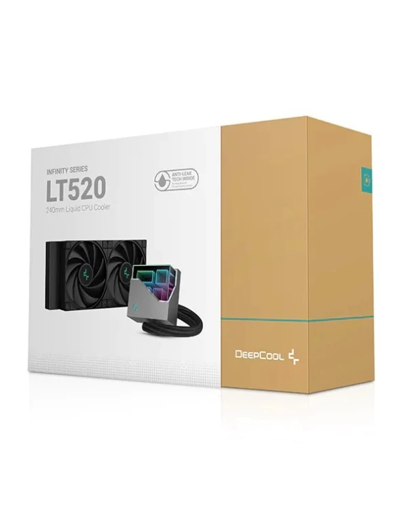 DeepCool LT520 Procesor Chłodnica cieczy all-in-one 12 cm Czarny 1 szt.