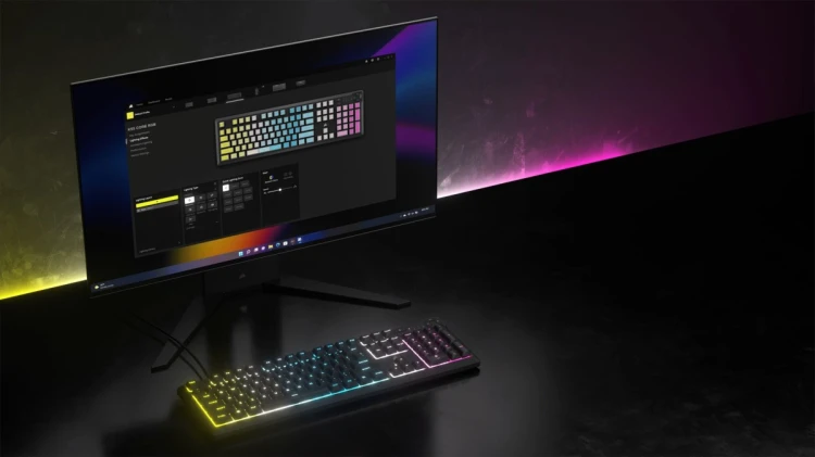 Klawiatura gamingowa RGB LED CORSAIR K55 CORE Juoda