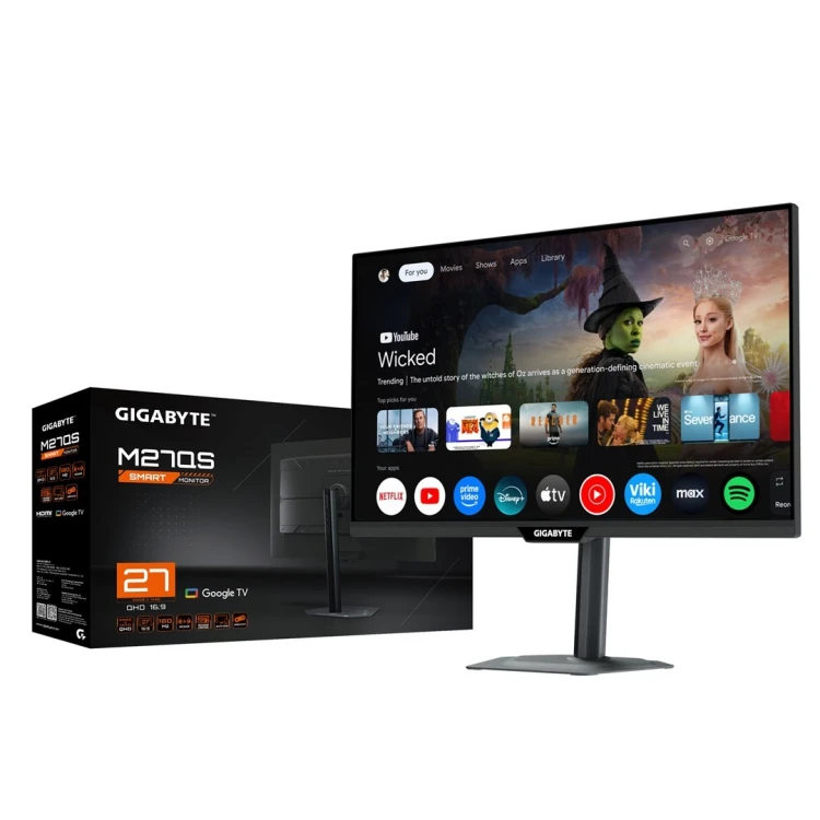GIGABYTE M27QS monitor komputerowy 68,6 cm (27") 2560 x 1440 px Quad HD LED Czarny