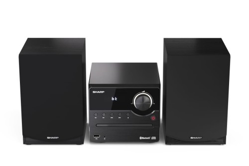 Sharp XL-B512(BK) Mikrosystem Hi-Fi, CD/FM/USB/Bluetooth v5.0, 45W, czarny Sharp | Mikrosystem Hi-Fi | XL-B512(BK) | Gniazdo USB | Wejście AUX | Łączn