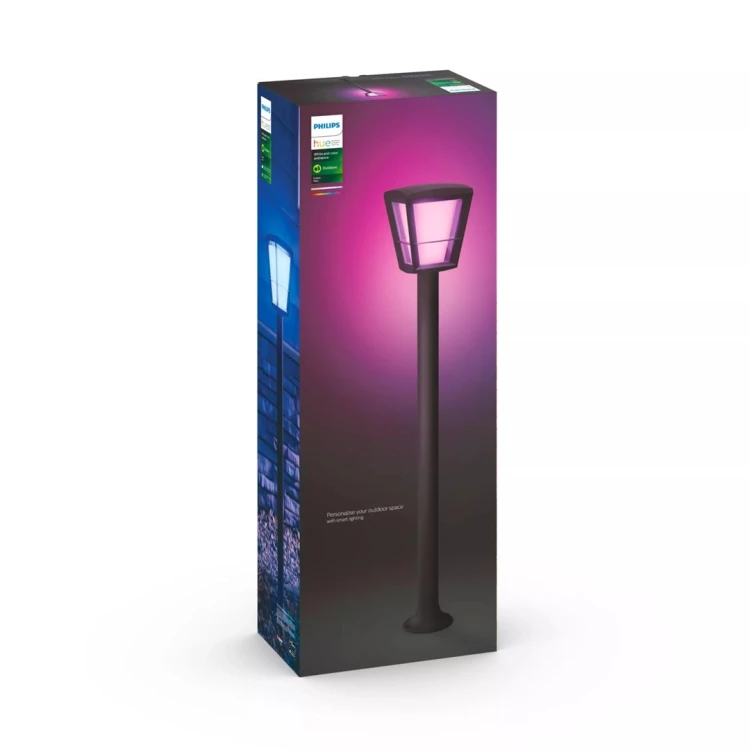 Zewnętrzna latarnia słupkowa Philips Hue WCA Econic | 15 W | 2000-6500 Hue Biały kolor Atmosfera