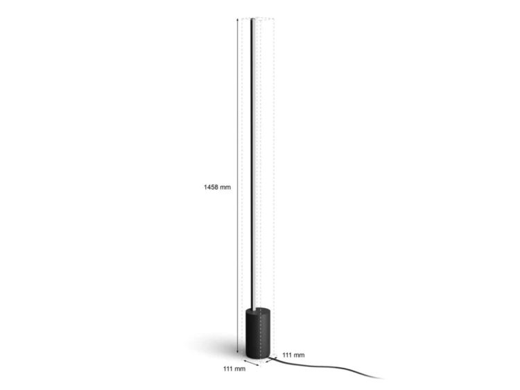 Lampa podłogowa Philips Hue Gradient Signe w kolorze czarnym