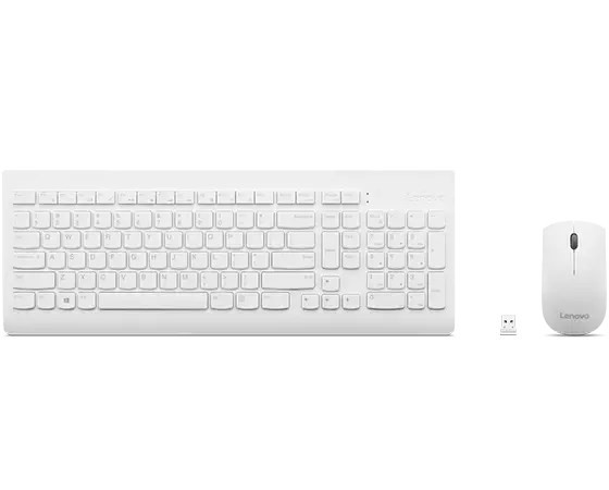 Lenovo | Bezprzewodowa klawiatura i mysz Combo | 510 | Biały | Kombinacja klawiatury i myszy | Łączność bezprzewodowa 2,4 GHz przez Nano USB | Baterie