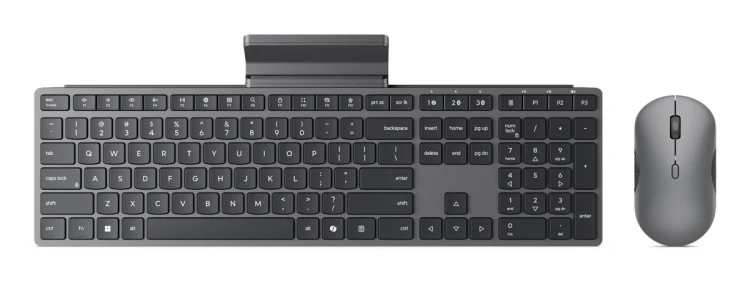 Lenovo 700 Modern klawiatura Dołączona myszka Biuro RF Wireless + Bluetooth US English Szary