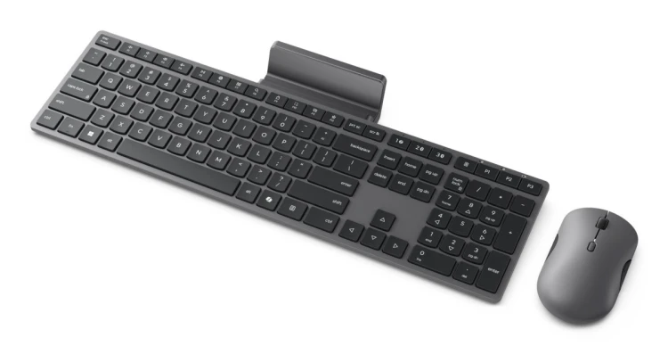 Lenovo 700 Modern klawiatura Dołączona myszka Biuro RF Wireless + Bluetooth US English Szary