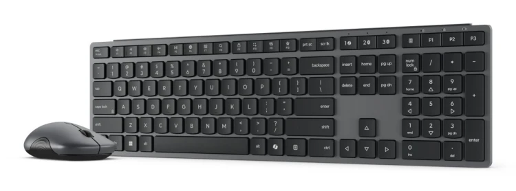 Lenovo 700 Modern klawiatura Dołączona myszka Biuro RF Wireless + Bluetooth US English Szary