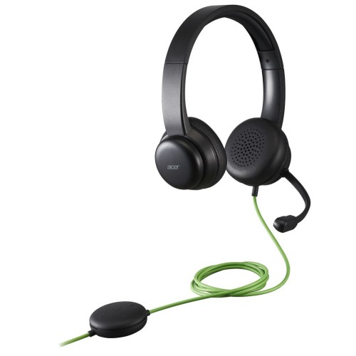 Konferencyjny zestaw słuchawkowy Acer z mikrofonem, USB typu A, Czarny