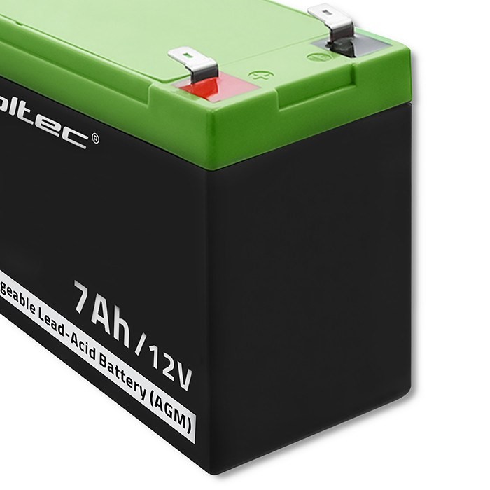 QOLTEC AKUMULATOR AGM 12V | 7AH | MAX. 105A | SECURITY