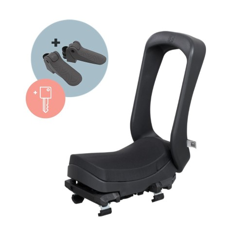 URBAN IKI Siedzenie junior na bagażnik BLACK/BLACK SET key lock