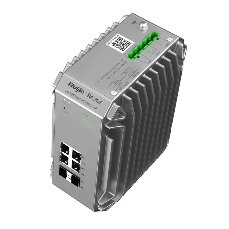 Ruijie Networks RG-NIS3100-4GT2SFP-HP przełącznik sieciowy Zarządzany L2 Gigabit Ethernet (10/100/1000) Obsługa PoE Szary