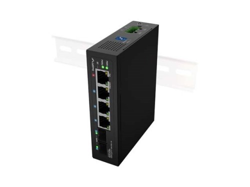 LANBERG SWITCH LIGHT INDUSTRIAL POE 1XBT 3XAT 2XSFP DIN NIEZARZĄDZALNY GIGABIT ETHERNET