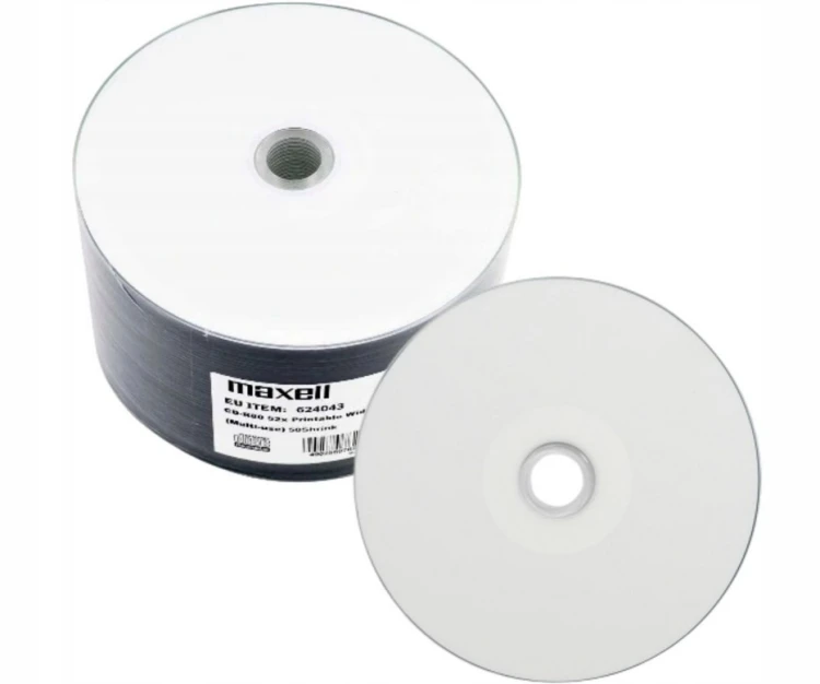 MAXELL CD-R 700MB  50 szt. 52x80 min, spindel, płyta do nadruku