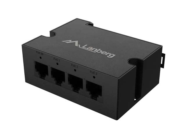 LANBERG SWITCH POE EXTENDER 1XIN 3XOUT 100MB FAST ETHERNET DIN RAIL 30W