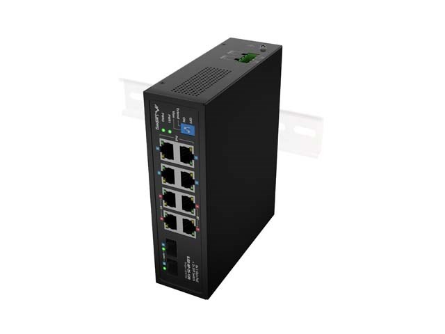 LANBERG SWITCH LIGHT INDUSTRIAL POE 4XBT 4XAT 2XSFP DIN NIEZARZĄDZALNY GIGABIT ETHERNET