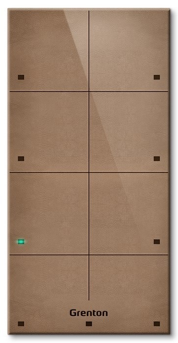 Panel dotykowy Grenton / 8 pól dotykowych / TF-Bus / jasny, wykonany z naturalnej skóry front