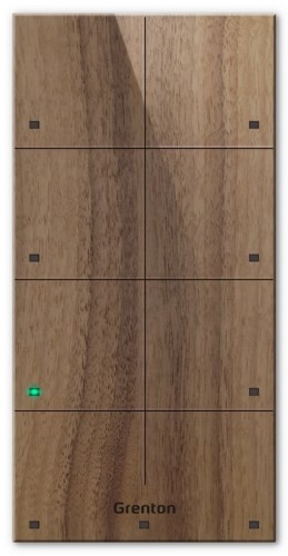 Panel dotykowy Grenton / 8 pól dotykowych / TF-Bus / ciemny drewniany front