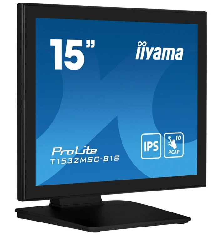 iiyama ProLite T1532MSC-B1S monitor komputerowy 38,1 cm (15") 1024 x 768 px XGA LCD Ekran dotykowy Czarny