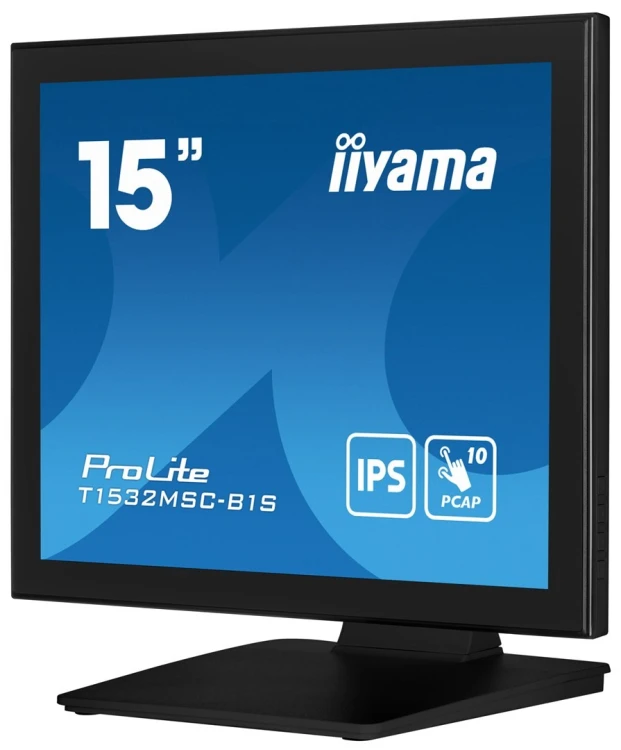 iiyama ProLite T1532MSC-B1S monitor komputerowy 38,1 cm (15") 1024 x 768 px XGA LCD Ekran dotykowy Czarny