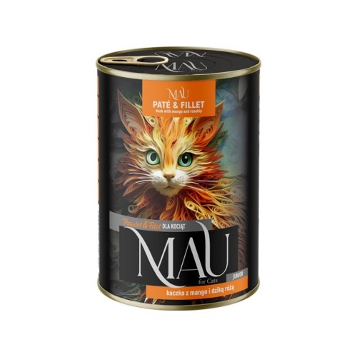 MAU P&F kaczka z mango i dziką różą - kar.dla kociąt 400g
