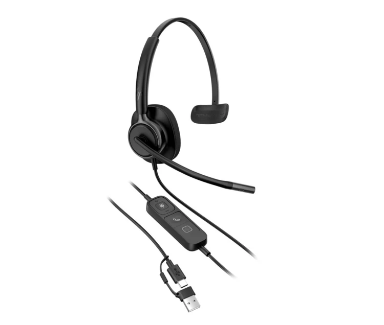 Słuchawki przewodowe HP Poly Mission 415 Monaural USB Wired Headset Classic