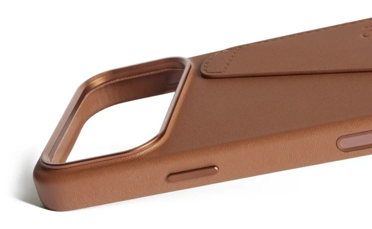 Mujjo Wallet Leather Case - etui skórzane do iPhone 17 Pro Max kompatybilne z MagSafe (tan)