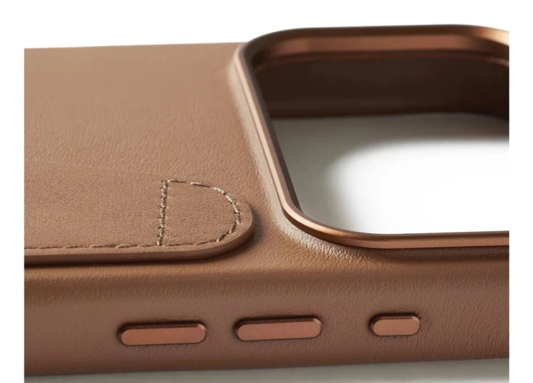 Mujjo Wallet Leather Case - etui skórzane do iPhone 17 Pro Max kompatybilne z MagSafe (tan)