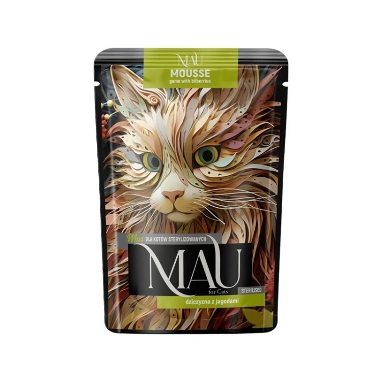 Mau Mus dziczyzna z jagodami dla kota sterylizowanego 85g